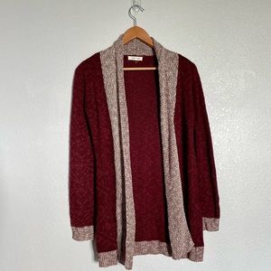Pink Rose garnet red cardigan - Size M